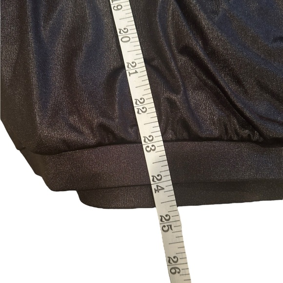 NWT International Concepts black v neck coated long sleeve blouse size XLP - Picture 7 of 10